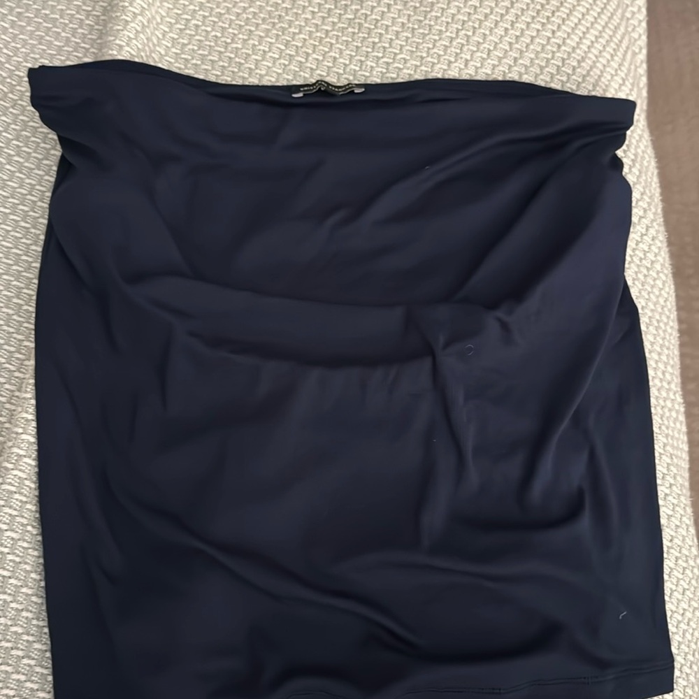 Universal standard navy bandeau sz small curvy (10-12) w shelf bar